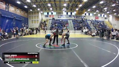 145 lbs Quarterfinals (8 Team) - Timotheos Nikolepoulos, Cypress Bay vs Misha Arbos, South Dade