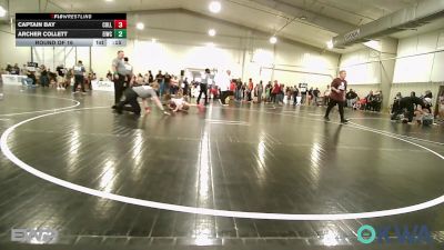 55 lbs Round Of 16 - Captain Bay, Collinsville Cardinal Youth Wrestling vs Archer Collett, Eufaula Ironheads Wrestling Club
