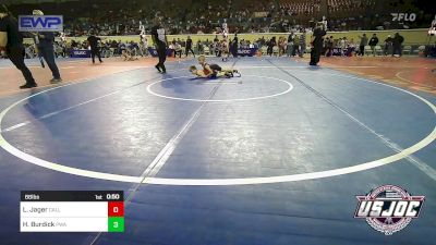 66 lbs Semifinal - Lane Jager, Carl Albert vs Hudson Burdick, Perry Wrestling Academy