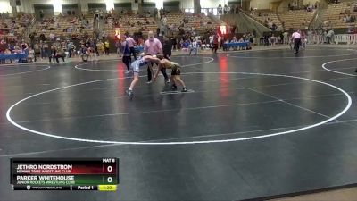 100 lbs Cons. Round 3 - Parker Whitehouse, Junior Rockets Wrestling Club vs Jethro Nordstrom, McMinn Tribe Wrestling Club