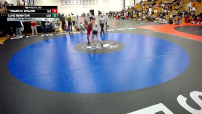 149 lbs Cons. Round 3 - Luke Thornton, Lourdes vs Branson Weaver, Wabash