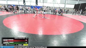 92 lbs Cons. Round 3 - Gabriel Pence, Wolfpack WC vs Acton Farmer, Montana