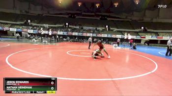 132 lbs Finals (2 Team) - Nathan Heineman, Poquoson vs Jeron Edwards, Kings Fork