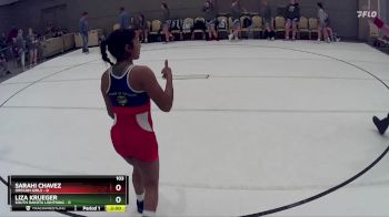 103 lbs Round 2 (8 Team) - Liza Krueger, South Dakota Lightning vs Sarahi Chavez, Oregon Girls