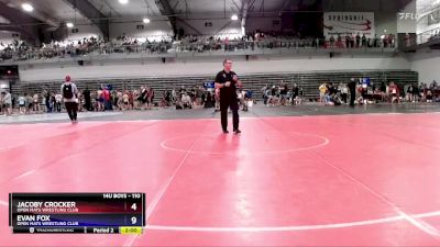 110 lbs Cons. Round 1 - Jacoby Crocker, Open Mats Wrestling Club vs Evan Fox, Open Mats Wrestling Club