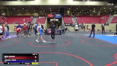 135 lbs Round 3 - Ben Adams, OK vs Mikael Hays, NE