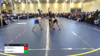 135 lbs Semifinal - Samuel Almedina, Mid Valley vs Corey Kowalski, Northwestern