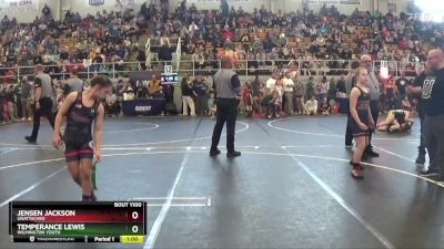 55 lbs Champ. Round 1 - Kamella Scott, MVKWA Piqua Youth Wrestling Cl vs Kenzie Cradlebaugh, Teays Valley