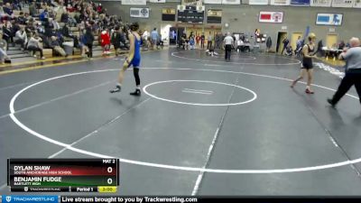 135 lbs Quarterfinal - Dylan Shaw, South Anchorage High School vs Benjamin Fudge, Bartlett High
