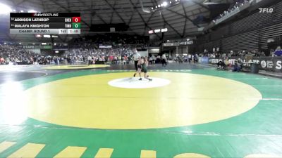 Girls 3A 120 lbs Champ. Round 1 - Addison Lathrop, Cheney (Girls) vs Malaya Knighton, Timberline (Girls)