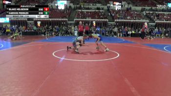 116 lbs Cons. Semi - Blake Helgeson, Falls Academy vs Carson Peebles, Cougar Club Wrestling