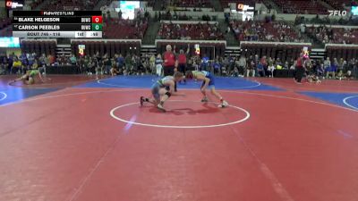 116 lbs Cons. Semi - Blake Helgeson, Falls Academy vs Carson Peebles, Cougar Club Wrestling