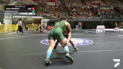 Schoolboys - 225 lbs Cons. Semis - Raul Sandoval, Santa Ynez Wrestling Academy vs Makena Lei Vai