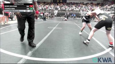 100 lbs Consi Of 8 #2 - River Holcomb, Tecumseh Youth Wrestling vs Chance King, Team Nomad