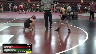 SPW-12 lbs Round 1 - Lexi Postel, Indee Mat Club vs William Weber, Wahawk Wrestling Club