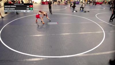 12U GIRLS - 102 lbs 5th Place Match - Kaylee Fierke, Albert Lea Wrestling vs Vivian Hoeft, Wayzata Youth Wrestling
