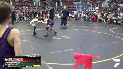 67 lbs Quarterfinal - Landon Cutler, Pine River Youth WC vs Elliott Pankonien, Gladstone Youth Wrestling