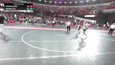 140 lbs Cons. Round 4 - Bentley Byl, North Crawford Seneca vs Jaydon Slama, Baldwin-Woodville