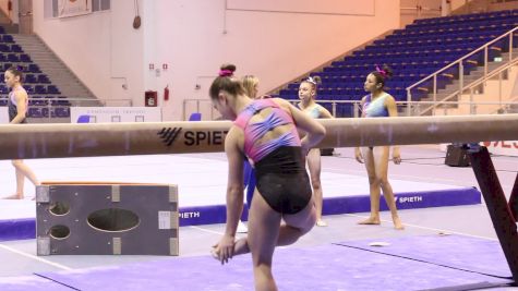 Ragan Smith (USA) Beam Routine with Timer Dismount, Training Day 1 - 2018 City of Jesolo Trophy