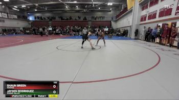 132 lbs Champ. Round 1 - Jayden Rodriguez, Spring Valley vs Shaun Breen, Mohave