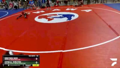 53 lbs Quarterfinal - Greysen Seim, Douglas Wrestling Club vs Kimball Shelton, Bridger Valley Bruins Wrestling