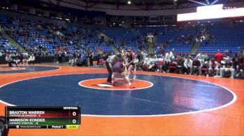 157 lbs Semis & 1st Wrestleback (8 Team) - Braxton Warren, Chatham (Glenwood) vs Harrison Konder, Lombard (Montini)