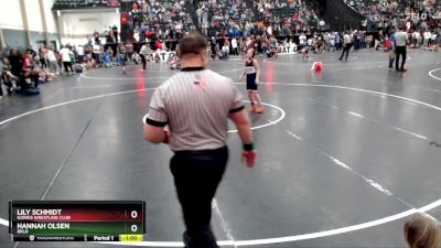 87-92 lbs Round 1 - Lily Schmidt, Norris Wrestling Club vs Hannah Olsen, BRLD