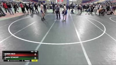 136 lbs Semifinal - Owen Schacht, WI vs Soren Nico, WI