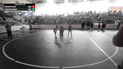 78 lbs Quarterfinal - Kaleb Clock, Cobra All Stars vs Easton Emigh, Corning Sharks