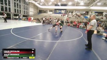 140 lbs 3rd Place Match - Bailee Broderick, Payson vs Chloe Critchlow, Grantsville