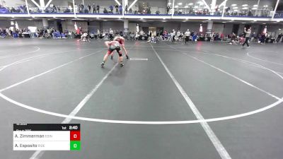 125 lbs Consi Of 16 #1 - Austin Zimmerman, Edinboro-Unattached vs Alex Esposito, Rider - UnAttached