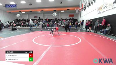 73-76 lbs Rr Rnd 2 - Locklyn Evans, Hilldale Youth Wrestling Club vs Allison Brannon, Pitbull Wrestling Academy