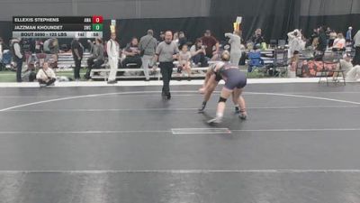 130 lbs Cons. Sub-rd Of 16 - Jazzman Khoundet, Stallions Wrestling Club vs Ellexis Stephens, Ace Wrestling Academy