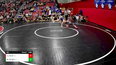 133 lbs Semifinal - Cyrus Hurd, North East Hs vs Mason Wright, Bethlehem Center Hs