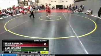 126 Boys Cons. Round 1 - Kael Romero, Cry Wolf Wrestling vs Elias Barraza, Brush High School