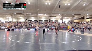 A 157 lbs Cons. Round 1 - Justice DuBose, Munford High School vs Fisher Higgins, Soddy Daisy High School