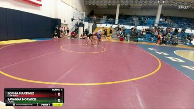 115B Round 1 - Savanna Norwick, Laurel vs Sophia Martinez, Lockwood