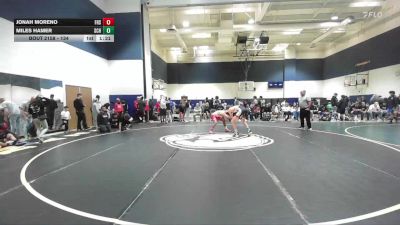134 lbs Champ. Round 2 - Miles Hamer, San Clemente HS vs Jonah Moreno, Fullerton High School