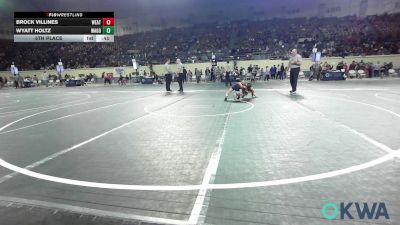 64 lbs 5th Place - Brock Villines, Weatherford Youth Wrestling vs Wyatt Holtz, Wagoner Takedown Club