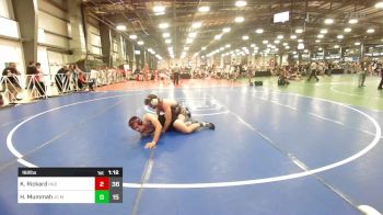 182 lbs Rr Rnd 3 - Kade Rickard, Indiana Outlaws Yellow vs Harrison Mummah, JC Mat Rats