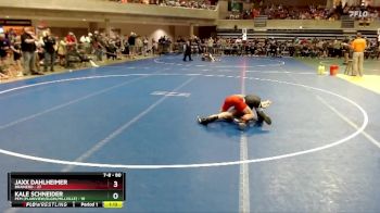 80 lbs 1st Place Match - Kale Schneider, PEM (Plainview/Elgin/Millville) vs Jaxx Dahlheimer, Brainerd