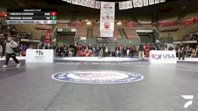Bantam - 40 lbs 1st Place Match - Lincoln Cokinos, MatTime Wrestling vs Michael Guiang, Turlock Wrestling Club