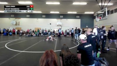 67 lbs Cons. Sub-semis - Zeke Jones, Brothers Of Steel Wrestling Club vs McCoy Kvasnicka, Sublime Wrestling Academy