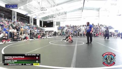 64 lbs Cons. Round 2 - Kohen Cline, Olathe Raptor vs Easton Schlotfeld, Nebraska WA