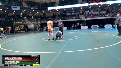 189 lbs Semifinal - Warren Blood, Valdez High School vs Kaden Herrmann, Mt. Edgecumbe High School