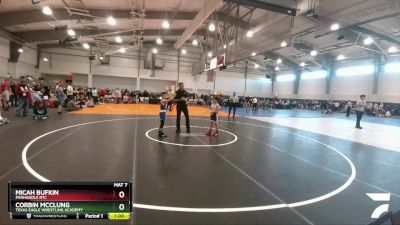 75 lbs Cons. Round 1 - Corbin McClung, Texas Eagle Wrestling Academy vs Micah Bufkin, Panhandle RTC