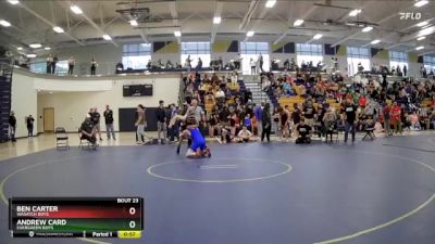 138 Boys Cons. Semi - Ben Carter, Wasatch Boys vs Andrew Card, Evergreen Boys