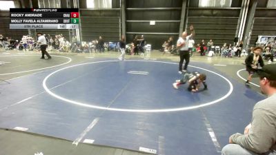 46 lbs 5th Place - Rocky Andrade, Chagolla Trained WC vs Molly Favela Altamirano, Southside Wolfpack Wrestling