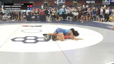 110 lbs Cons. Sub-rd Of 32 - Kendall Harrington, New York vs Nicole Soldevilla, Texas