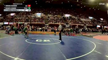 G - 140 lbs Cons. Round 2 - Ariana Banner, Simms Girls vs Bonita Kinzer, Powder River Co. (Broadus) Girls